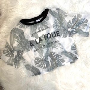 H&M Divided Palm Crop Top 🌴